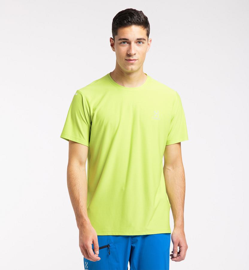 Haglöfs Mens L.I.M Tech T-Shirt Light Green New Zealand 70946KMQX